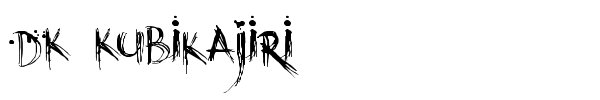 DK Kubikajiri font preview